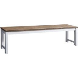 Noa and Nani Hever White and Dark Pine Dining Bench - thumbnail 2