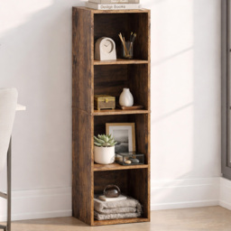 Vida Designs Oxford Dark Wood 4 Shelf Cube Bookcase