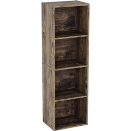 Vida Designs Oxford Dark Wood 4 Shelf Cube Bookcase - thumbnail 2