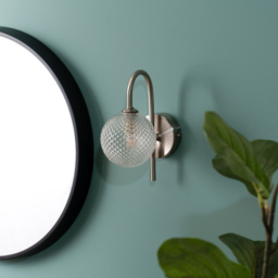 ValueLights Elle Brushed Chrome Cut Glass LED Wall Light - thumbnail 3