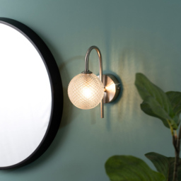 ValueLights Elle Brushed Chrome Cut Glass LED Wall Light - thumbnail 2