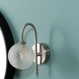 ValueLights Elle Brushed Chrome Cut Glass LED Wall Light - thumbnail 4