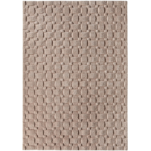 Origins Mink 3D Basketweave Rug 80 x 150cm - image 1