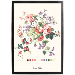 Laura Ashley Rosemore Black Frame Wall Art 70 x 100cm - thumbnail 1