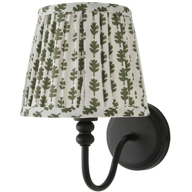 ValueLights Binky Green Floral Shade Black Rechargeable Wall Light with Bulb 2 Pack - image 1