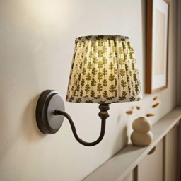 ValueLights Binky Green Floral Shade Black Rechargeable Wall Light with Bulb 2 Pack - thumbnail 2