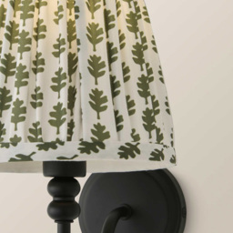 ValueLights Binky Green Floral Shade Black Rechargeable Wall Light with Bulb 2 Pack - thumbnail 3