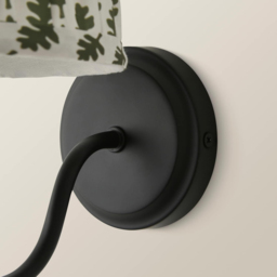 ValueLights Binky Green Floral Shade Black Rechargeable Wall Light with Bulb 2 Pack - thumbnail 4