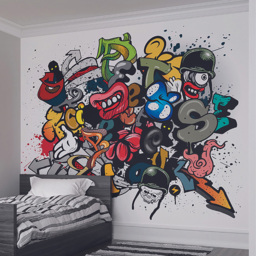 Origin Murals Spray Paint Multicolour Wall Mural