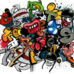 Origin Murals Spray Paint Multicolour Wall Mural - thumbnail 2