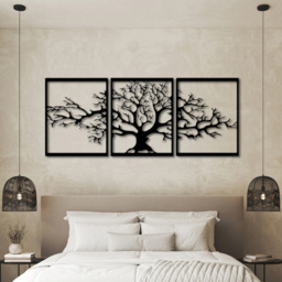 Decortie 3 Piece Tree of Life Triptych Metal Wall Art Set - thumbnail 3
