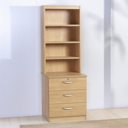 R White Cabinets Brown 3 Drawer 4 Shelf Storage Chest with Hutch - thumbnail 1