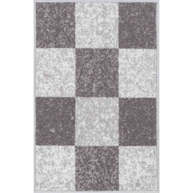Desire Rugs Silver Anti Slip Square Design Door Mat 57 x 90cm - image 1