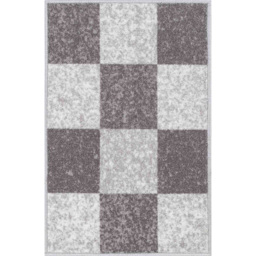 Desire Rugs Silver Anti Slip Square Design Door Mat 57 x 90cm