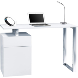 Centurion Supports Calista Single Door Single Cabinet Gloss White Computer Desk - thumbnail 2