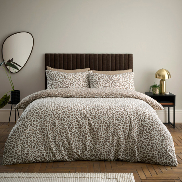 Leopard Print Duvet Natural Single - image 1