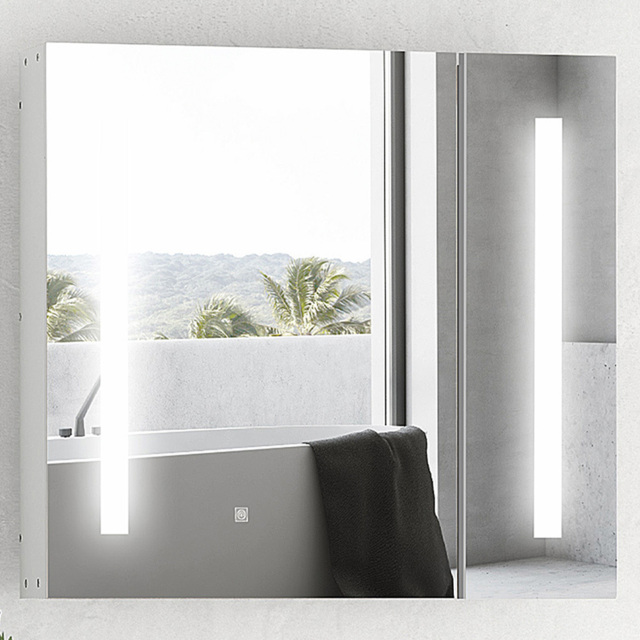 Kleankin White Illuminated Bathroom Cabinet - image 1
