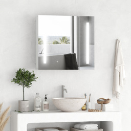 Kleankin White Illuminated Bathroom Cabinet - thumbnail 3