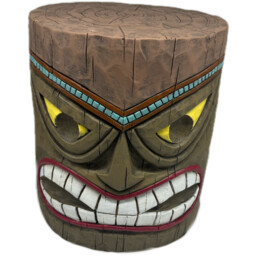 Brown Tiki Style Stool