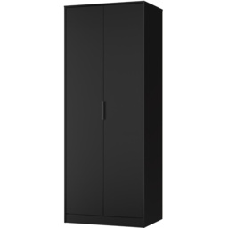 Crowndale Hong Kong 2 Door Matt Black Tall Wardrobe Ready Assembled - thumbnail 2