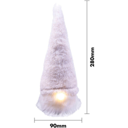 St Helens Light Up White Gonk Christmas Decoration 28cm - thumbnail 4