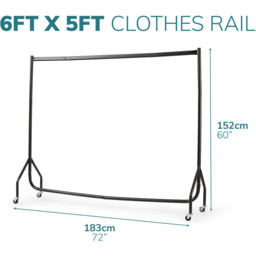 House of Home Heavy Duty Clothes Rail 6 x 5ft - thumbnail 4