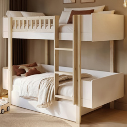 Noomi Kayla White Bunk Bed with Underbed Storage and Reversible Ladder - thumbnail 1