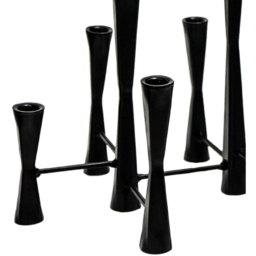 Ivyline Parker Black 11 Piece Candle Holder Centrepiece - thumbnail 4