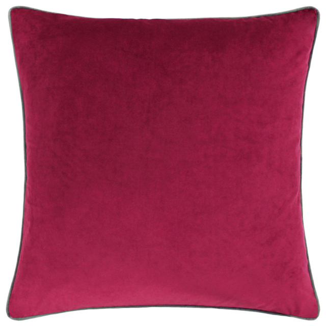 Paoletti Meridian Cranberry Mocha Velvet Cushion - image 1