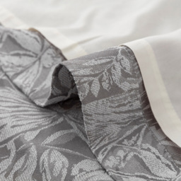 Alan Symonds Chenille Jacquard Lined Pencil Pleat Taped Top Curtains Silver 168 x 183cm - thumbnail 4