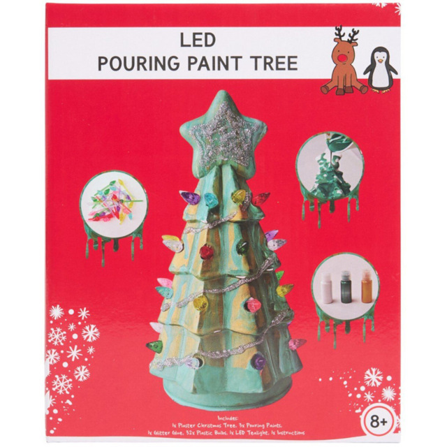 Crafty Club LED Pouring Paint Christmas Tree Set 19.5cm - image 1