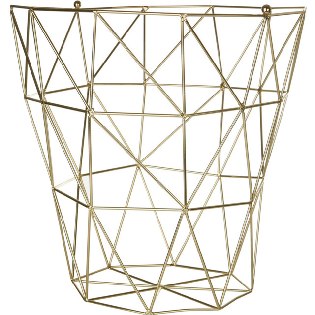 Premier Housewares Vertex Gold Finish Tall Storage Basket - image 1