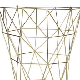 Premier Housewares Vertex Gold Finish Tall Storage Basket - thumbnail 3