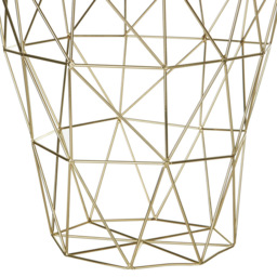 Premier Housewares Vertex Gold Finish Tall Storage Basket - thumbnail 4