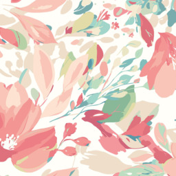 Origin Murals Flowing Flowers Pink Wall Mural - thumbnail 2