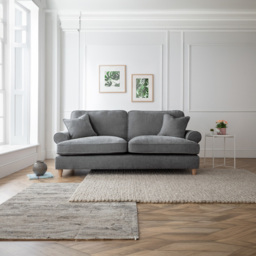 The Victoria 3 Seater Charcoal Sofa - thumbnail 4