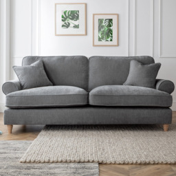 The Victoria 3 Seater Charcoal Sofa - thumbnail 1