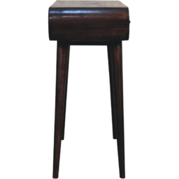 Artisan Furniture Walnut 2 Drawer Mango Wood Curved Edge Console Table - thumbnail 4