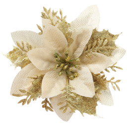 Living and Home Gold Flower Christmas Ornament 24 Pack - thumbnail 3