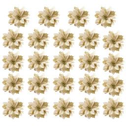Living and Home Gold Flower Christmas Ornament 24 Pack - thumbnail 1