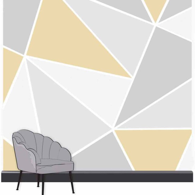 Superfresco Easy Trinity Geometric Yellow Wall Mural - image 1