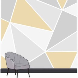 Superfresco Easy Trinity Geometric Yellow Wall Mural - thumbnail 1