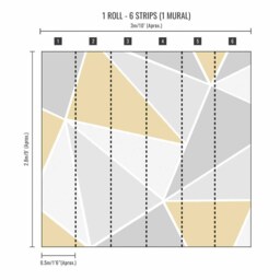 Superfresco Easy Trinity Geometric Yellow Wall Mural - thumbnail 3