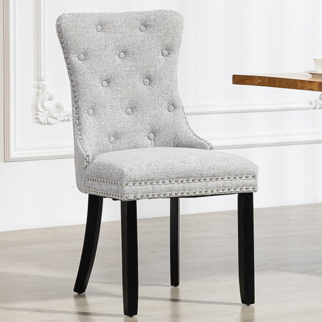 Artemis Home Rivara Light Grey Fabric Dining Chair Set of 2 - image 1