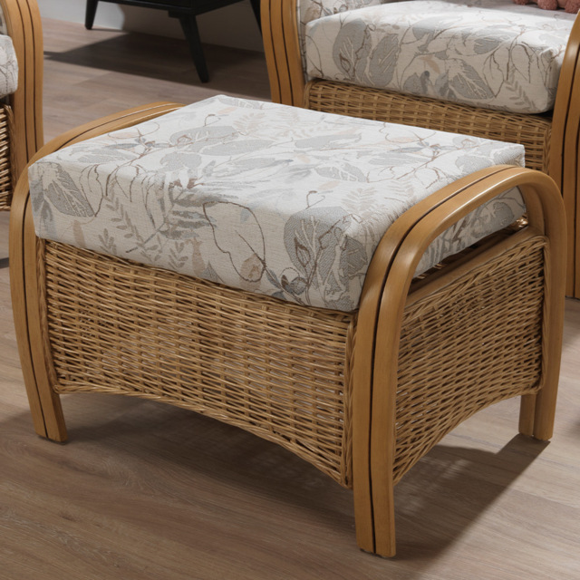 Desser Centurion Natural Rattan Leafy Footstool - image 1