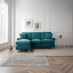 The Victoria 3 Seater Emerald Left Hand Chaise Sofa - thumbnail 4