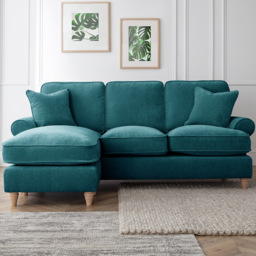 The Victoria 3 Seater Emerald Left Hand Chaise Sofa - thumbnail 1