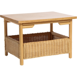 Desser Dubai Single Shelf Light Oak Natural Rattan Coffee Table - thumbnail 2