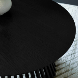 Julian Bowen Ollie Black Round Coffee Table - thumbnail 3