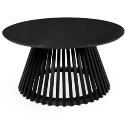 Julian Bowen Ollie Black Round Coffee Table - thumbnail 2